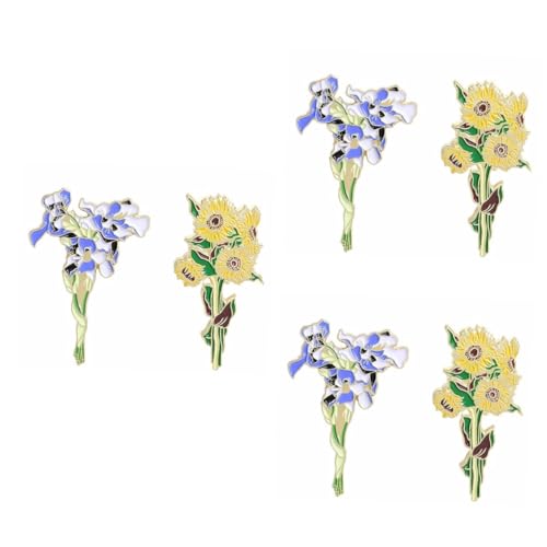 Beavorty 3 Sätze Blumenförmige Brosche Legierung Kunstvolle Corsage Für Kleidung Für Hochzeiten Und Festliche Anlässe Vielseitig Einsetzbar Als Haarschmuck Anstecker Für 2 Stück * 3 von Beavorty