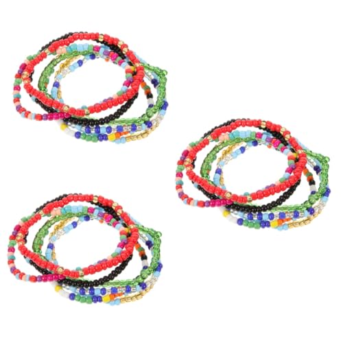 Beavorty 3 Sätze Boho -reisperlen -knöchelkette Klobig Für Elastisches Perlen-fußkettchen Perlen-fußkettchen-armband Knöchelschmuck Süße Fußkettchen Perlenarmbänder 7 Stück * 3 von Beavorty