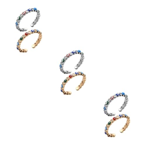 Beavorty 3 Sätze Evil Eye Ring Verstellbare Damenringe Zirkonia Modischer Schmuck Für Frauen Und Teenager Kreatives Design Für Besondere Anlässe Stilvolle Accessoires Für 2 Stück * 3 von Beavorty