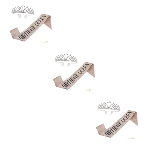 Beavorty 3 Sätze Geburtstags-schultergurt-stirnband Strass Gürtel Für Mädchen Schärpe Für Schönheitswettbewerbe Mädchen-party-kopfschmuck Normal Roségold Legierung Partybedarf Beavorty 3 Sätze Geburtstags-schultergurt-stirnband Strass Gürtel Für Mädchen Schärpe Für Schönheitswettbewerbe Mädchen-party-kopfschmuck Normal Roségold Legierung Partybedarf von Beavorty
