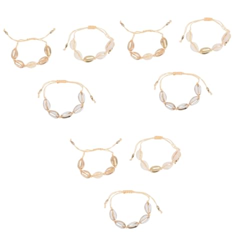 Beavorty 3 Sätze Gewebtes Armband Schale Fußkettchen Hülse Kaurischnecke Häkeln Strand Fußkettchen Strand Armband Verstellbares Muschelarmband Legierung 3 Stücke * 3 von Beavorty
