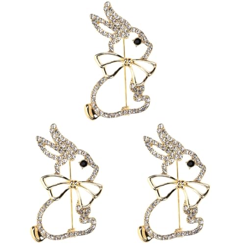 Beavorty 3 Sätze Hasenbroschen Anstecknadeln Für Damen Cartoon Broschen Hochwertigem Legierungs Material Kreative Kleidung Accessoires Dekoration Für Taschen Und Hüte 2 Stück * 3 von Beavorty