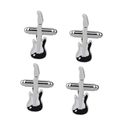 Beavorty 3 Sätze Herren Manschettenknöpfe Form Von Gitarren Kreative Cufflinks Für Hemden Langlebig Und Für Musikliebhaber Und Besondere Anlässe 2 Paare * 3 von Beavorty