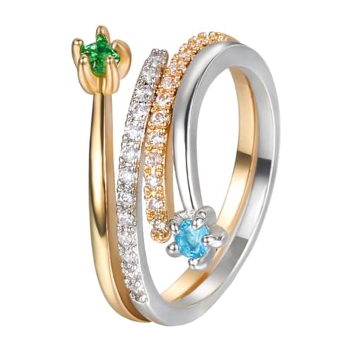 Beavorty 3 Sätze Kreative Öffnungsringe Für Eingelassene Ringe Einzigartige Schmuckstücke in Weiß Für Besondere Anlässe 2 Stücke * 3 von Beavorty