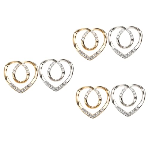 Beavorty 3 Sätze Schalschnallen Zubehör T Shirt Krawattenklammer Für Kleidung Seidenschalschnalle T Shirt Clips Schal Clip T Shirt Clips Schalverschluss Clips Für 2 Stücke * 3 von Beavorty