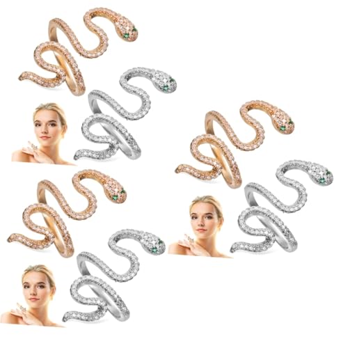 Beavorty 3 Sätze Schlangenringe Verstellbare Unisex Ringe Für Damen Herren Elegantes Accessoire Für Verschiedene Anlässe Einzigartiges Design Leicht Zu Kombinieren 2 Stücke * 3 von Beavorty