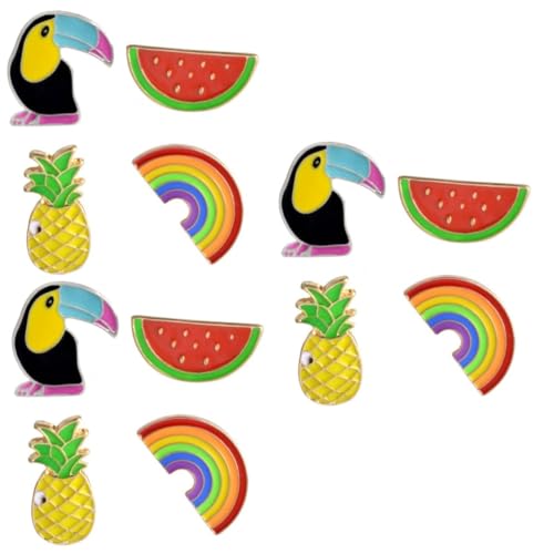 Beavorty 3 Sätze Teiliges Broschen Pin Regenbogen Ananas Toucan Brosche Cartoon Brustpin Für Kreatives Für Kleidung Taschen Schals Langlebigem Legierungsmaterial 4 Stücke * 3 von Beavorty