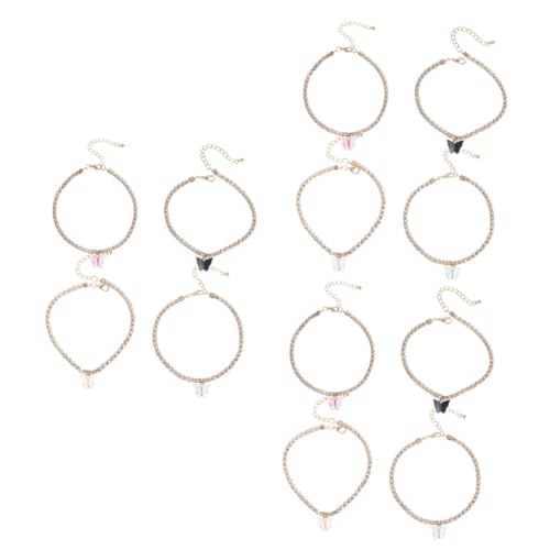 Beavorty 3 Sätze Teiliges Fußkettchen Mit Strass Für Damen Elegantes Fußschmuck Für Strand Partys Und Alltag Rosa Grün Schwarz Und Weiß Leicht Und Hautfreundlich 4 Stück * 3 Beavorty 3 Sätze Teiliges Fußkettchen Mit Strass Für Damen Elegantes Fußschmuck Für Strand Partys Und Alltag Rosa Grün Schwarz Und Weiß Leicht Und Hautfreundlich 4 Stück * 3 von Beavorty