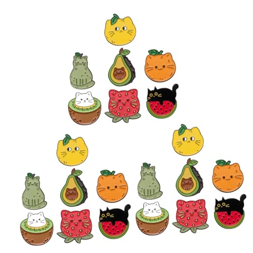 Beavorty 3 Sätze Teiliges Katzen Emaille Broschen Dekorative Anstecknadeln Für Kleidung Hüte Taschen Cartoonartige Pins Für Modebewusste Accessoires 7 Stück * 3 von Beavorty