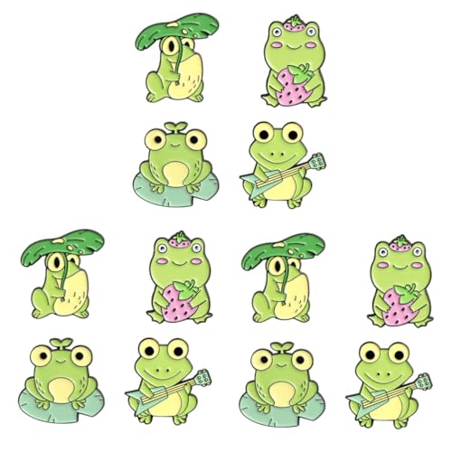 Beavorty 3 Sätze Teiliges Niedliche Frosch Broschen Kreative Legierungs Bekleidungsabzeichen Für Jacken Rucksäcke Und Taschen Für Kostümschmuck Und Accessoires 4 Stück * 3 von Beavorty