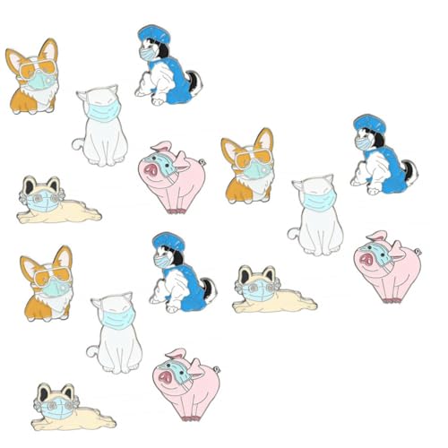 Beavorty 3 Sätze Tierbrosche Mädchen Damen Tierförmige Broschen Cartoon Anstecker Brosche Dekorative Anstecker Kleidung Brustnadel Boutonniere Anstecker Damenbroschen Und 5 Stücke * 3 von Beavorty
