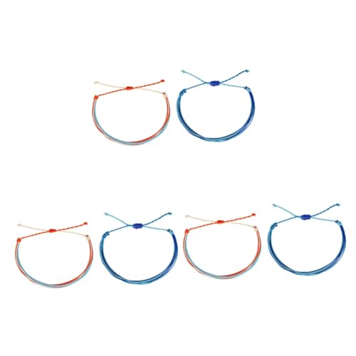 Beavorty 3 Stck. Bohemian Handgefertigtes Armband Verstellbares Fußkettchen Wasserdichtes Wachs Schnurarmband mit Bunten Perlen Folk für Sommer von Beavorty