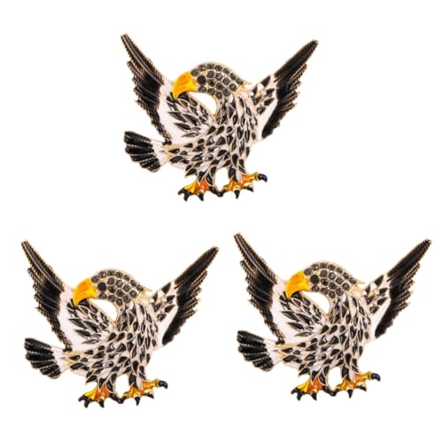 Beavorty 3 Stck. Extravaganter Tier Eagle Anstecker für Männer Schwarze Brosche Kreative Brustnadel für Hochzeiten Partys und Accessoires von Beavorty