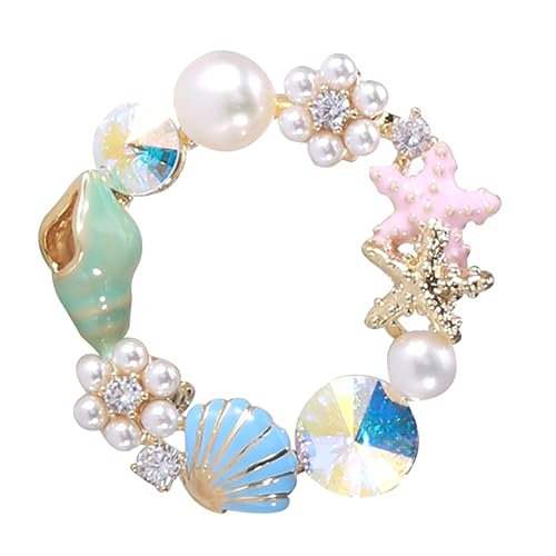 Beavorty 3 Stck. Kreative Meeresstern Brosche mit Perleninlay Stilvolle Mädchen Brosche für Strandmode Zierliches Accessoire für Kleider Taschen und Schals von Beavorty