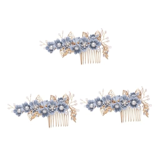 Beavorty 3 Stk Hochzeitskopfschmuck Haarspangen für Damen Kopfschmuck für den Abschlussball Perlenhaarspangen Tiara haarschmuck Kamm Kleid Kopfbedeckung Zubehör Braut von Beavorty