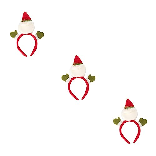 Beavorty 3 Stk Dekorative Kopf Bedeckung Stirnband Geweih Stirnband Für Kinder Weihnachtsmann-stirnband Schneemann-stirnbänder Weihnachtshaarband Weihnachtsdeko Blinddarm Weihnachten Tuch von Beavorty