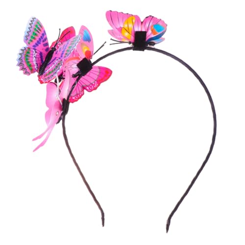 Beavorty 3 Stk Haarspange Hirschgeweih-kostüm Schmetterling Kopfschmuck Feen-stirnband Weihnachtskopf Bopper Lotus Teelichthalter Kleidung Reisen Europäisch Und Amerikanisch Antenne Rosa von Beavorty