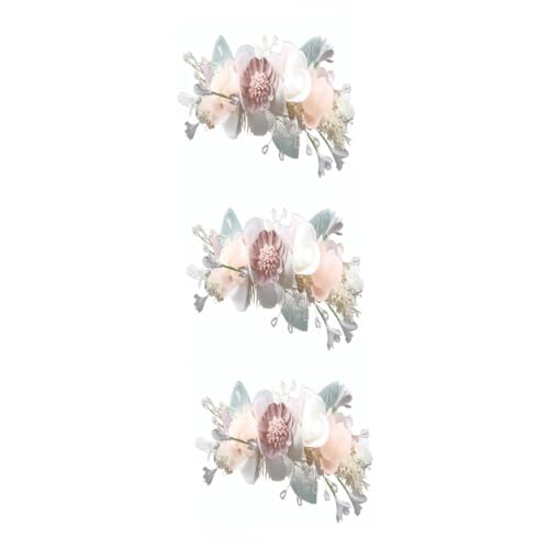 Beavorty 3 Stück Braut Kopfbedeckung Hochzeits Stirnband Abschlussfeier Zubehör Elegante Kopfbedeckung Haarhalte Accessoire Party Kopfbedeckung Mori Abteilung Blumen Weiße Garn von Beavorty