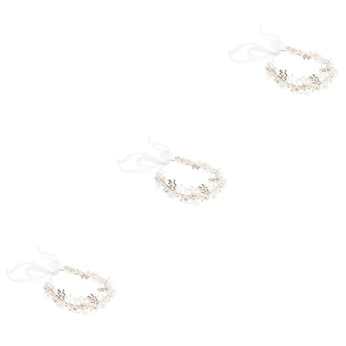 Beavorty 3st Braut Stirnband Stirnbänder Für Damenhaar Damen Stirnbänder Haarschmuck Für Mädchen Diademe Für Mädchen Goldene Haaraccessoires Florale Haaraccessoires Perle Kind Blumen Abs von Beavorty