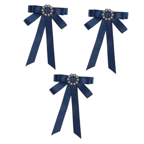 Beavorty 3 Stück Brosche Schleifen Anstecknadel mit Funkelnden Strasssteinen Langlebige Leichte Retro Brosche für Damen Modisches Accessoire für Kleidung Schals und Oberteile Blaue Farbe von Beavorty
