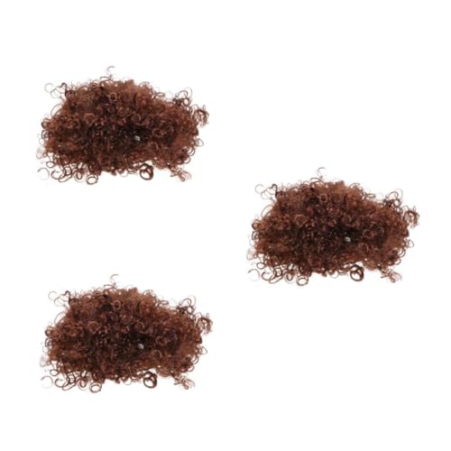 Beavorty 3 Stück Cosplay Clown Perücke Braun Lockige Explosion Frisur Kostüm Wig für Halloween Karneval Party von Beavorty