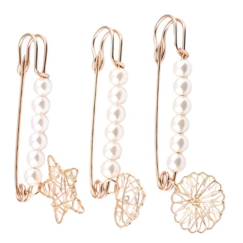 Beavorty 3 Stück Damen Broschen mit Glänzenden Perlen Corsage Anstecknadeln für Kleidung als Schmuck für Jacken Kleider Schals und Taschen Beavorty 3 Stück Damen Broschen mit Glänzenden Perlen Corsage Anstecknadeln für Kleidung als Schmuck für Jacken Kleider Schals und Taschen von Beavorty