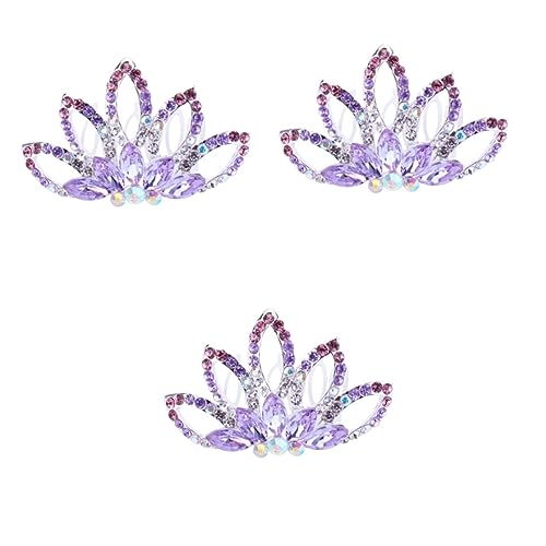 Beavorty 3 Stk Haarschmuck Tiara- Blumenmädchen Fräulein Violett von Beavorty