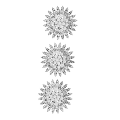 Beavorty 3 Stück Damen Perlenbrosche Schalclip Strass Schmucknadeln für Herbst Winter Pullover und Schals Zeitloser Schalhalter Modischer Brustpin für Damen von Beavorty