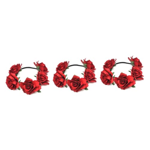 Beavorty 3st Hochzeitskopfschmuck Für Die Braut Haargummis Für Frauen Braut Stirnband Brautkopfschmuck Für Die Hochzeit Haarbänder Für Damen Blumenstirnbänder Für Damen Frauen Stirnband von Beavorty