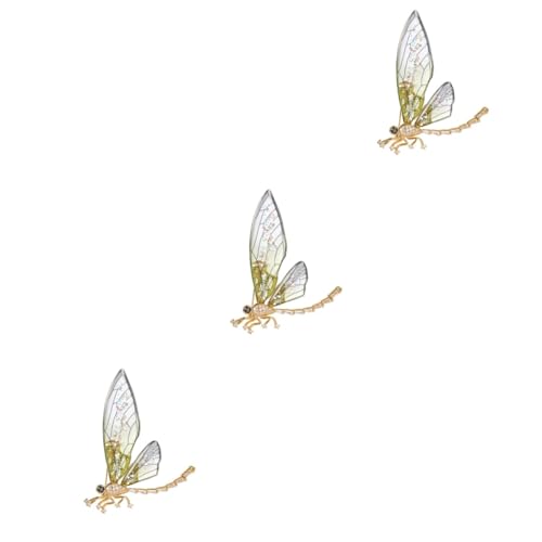 Beavorty 3 Stück Drachenfliegen Brosche für Damen Brosche mit Transparenten Flügeln Zirkonia für Geburtstage Weihnachten oder Valentinstag Dekorative Anstecknadel für Kleidung Taschen von Beavorty