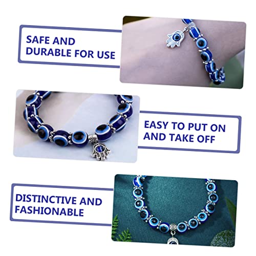 Beavorty 3 Stück Evil Eye Armband mit Blauen Perlen Minimalistisches Verstellbares Schmuckarmband Unisex Modisches Accessoire für Damen und Herren Bequemes Design für Alltag und Besondere von Beavorty
