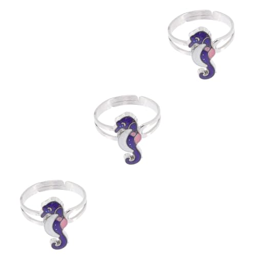 Beavorty 3 Stück Farbwechselnder Stimmungsring Einstellbarer Ring Thermochromatisch für Erwachsene Modisches für Jede Gelegenheit von Beavorty