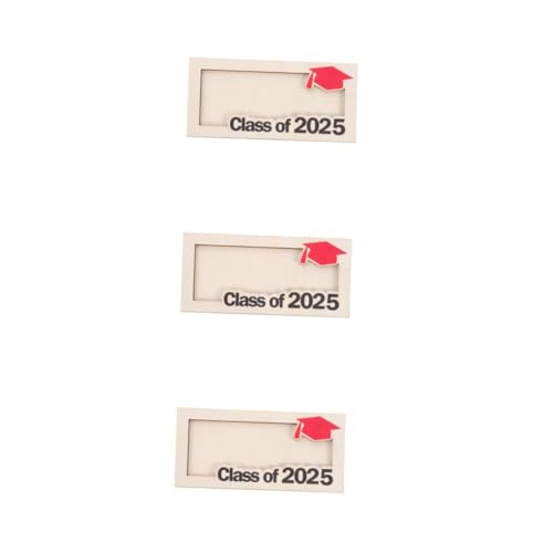 Beavorty 3 Stück Graduation Holz Geldhalter Kartenetui Multifunktional für Bargeld Visitenkarten Fotos für Absolventen Erinnerungsstück zur Abschlussfeier Rotes Design für Männer Frauen von Beavorty