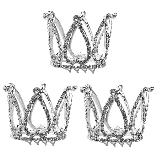 Beavorty 3st Kinder Tiara Mädchen Mit Kämmen Kinderkamm Blumenmädchen-kopfbedeckungen Für Die Hochzeit Kinder Strass Tiara Kamm Für Mädchen Mini-strass-haarkamm Abschlussball Haarnadel von Beavorty