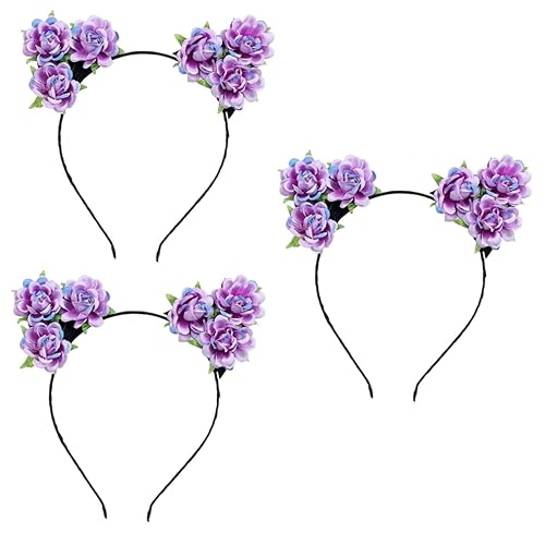 Beavorty 3st Haarschmuck Violett Tier Mädchen Hasen Ohren von Beavorty