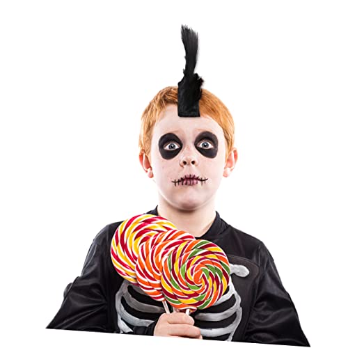 Beavorty 3 Stück Halloween Chicken Perücke Helm Haarschmuck Bunte Klebewig Leichter Kopfschmuck für Karneval Fasching Party und Bühnenauftritte Einfach zu Befestigen Langlebiges Material von Beavorty