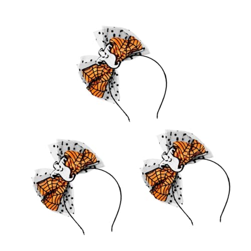Beavorty 3 Stück Halloween Stirnband mit Elastischem Komfortablem Sitz Niedlicher Schleifen Design für Tierkostüm Festlicher Haar Accessoire für Halloween Party und Kostümspiel von Beavorty