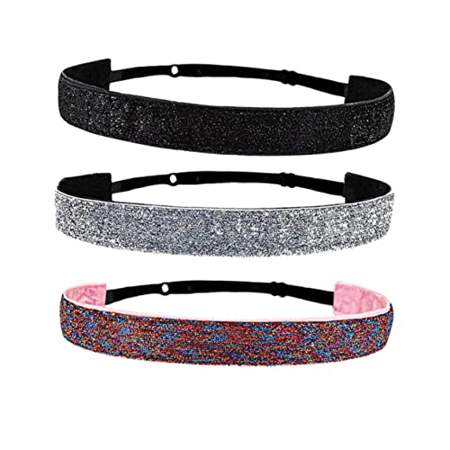 Beavorty 3st Elastische Stirnbänder Für Damen Stirnbänder Für Sportliche Damen Yoga-stirnband Stirnbänder Für Männer Damen-stirnband Funkelndes Stirnband Für Mädchen Mini Sporttasche Frau von Beavorty