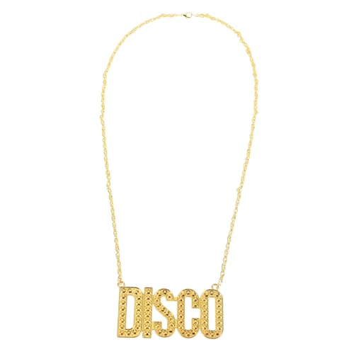 Beavorty 3 Stück Hip Hop Disco Buchstaben Halskette Filigrane Anhänger Schmuck Einzigartige Party Kette für Damen und Herren Auffälliges Design für Tanzveranstaltungen und Themenpartys von Beavorty