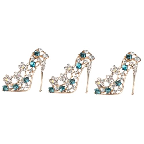 Beavorty 3 Stück Hochhackige Brosche für Damen Eleganter Bling Anstecker für Kleider Schals Mäntel Perfektes Modisches Accessoire für Hochzeiten Besondere Anlässe von Beavorty