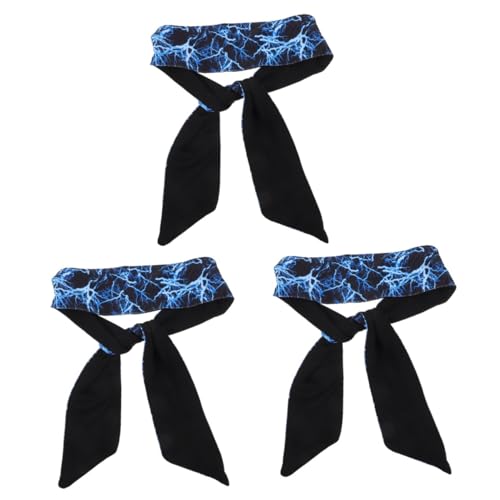 Beavorty 3 Stück Hochwertiges Sport Stirnband für Damen Herren Atmungsaktive Bandana Haarbinde Blitzblau Elastisches Schweißband für Yoga Fitness Laufen Workout Bequeme Haarumwicklung von Beavorty