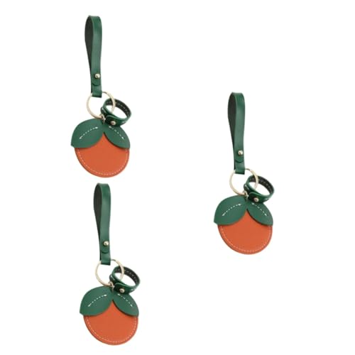 Beavorty 3 Stück Kreativer Persimonen Schlüsselanhänger PU Dekorativer Anhänger für Schlüssel oder Taschen Robustes Langlebiges Schlüsselkettenzubehör Einzigartiges Design von Beavorty