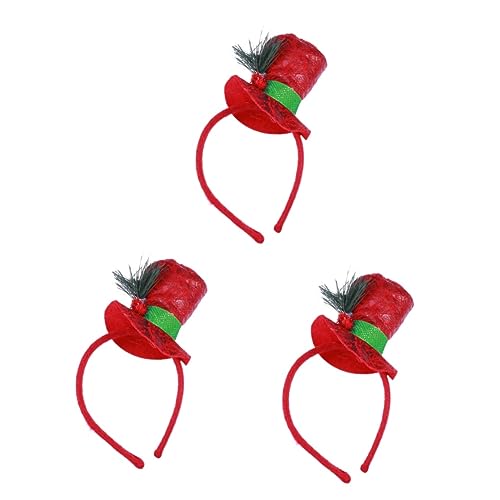 Beavorty 3st Haarschmuck Für Damen Nikolausmütze Stirnband Weihnachtsfeier Stirnband Weihnachtsstirnband Beleuchten Weihnachtsstirnband Für Mädchen Hut Fräulein Geweih Weihnachtsbaum von Beavorty