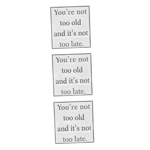 Beavorty 3 Stück Motivations Metall Anstecknadel mit Inspirierendem Spruch Langlebiges Metallbadge Stilvolles Minimalistisches Design als Partygeschenk für Freunde Taschen Kleidung Hüte von Beavorty