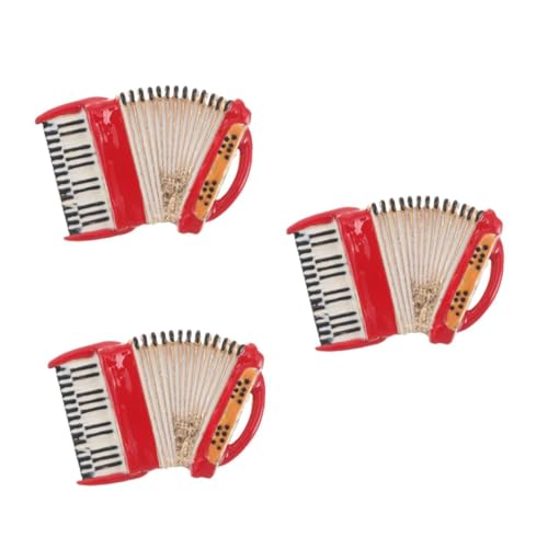 Beavorty 3 Stück Musikinstrument Anstecknadel Handgefertigt Akkordeon Brosche Legierung Pin für Kleidung Mantel Anzug und Schal Modisches Schmuckaccessoire von Beavorty
