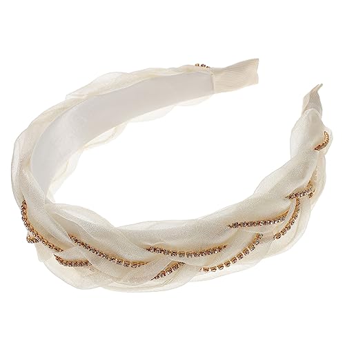 Beavorty 3St Organza Stirnband gepolsterte Stirnbänder geblendetes Stirnband Haargummis Tiara Juwelenbesetzte Stirnbänder für Damen gepolstertes Stirnband Hochzeit Haarschmuck von Beavorty