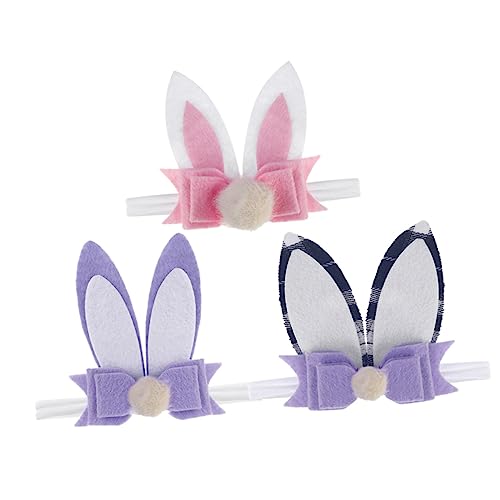 Beavorty 3st Kinder Osterhaare Baby-geburtstags-party-hut Bowknot-haarbänder Stirnbänder Mit Schleife Für Kleinkinder Osterhaarschmuck Hasenhaarreifen Neugeboren China Elastizität Vlies von Beavorty