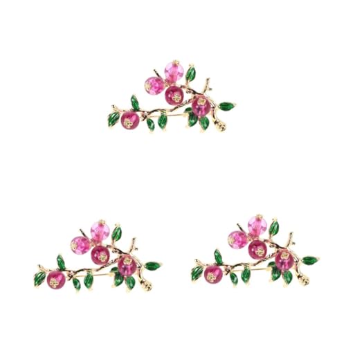 Beavorty 3 Stück Persimmon Brosche Anstecknadel Vielseitiger Schmuck für Herbst Kleidung Accessoire Modisch Stilvoll für Frauen und Mädchen von Beavorty