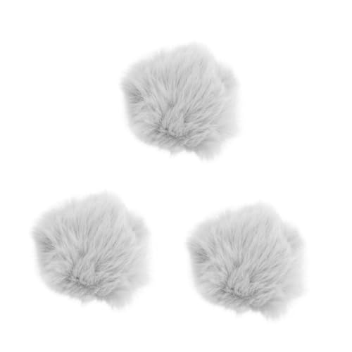 Beavorty 3 Stück Plüsch Bommel Brosche mit Niedlichem Hasenschwanz Weicher Langlebiger Anstecker für Rucksäcke Taschen Schals Modisches Accessoire für Mädchen und Frauen von Beavorty
