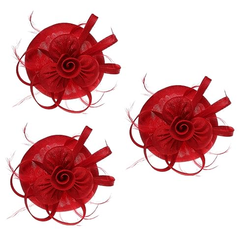 Beavorty Mini-Hut-Haarspange 3 Stück Schmetterlings-Stirnband-Haarnadel Fascinators Mini-Haarspangen Für Frauen Mini-Blumen-Haarspangen Hochzeit-Stirnband von Beavorty